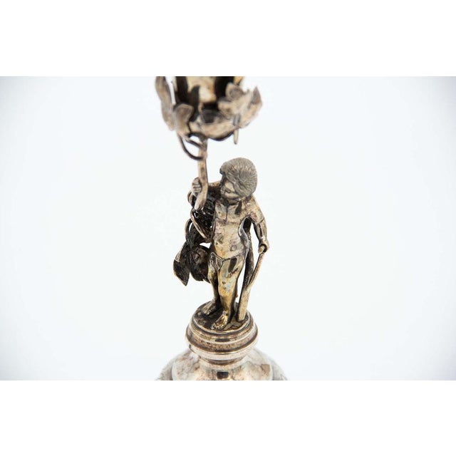 Silver Toothpick Holder with Three Support Points, in Good conditions.
