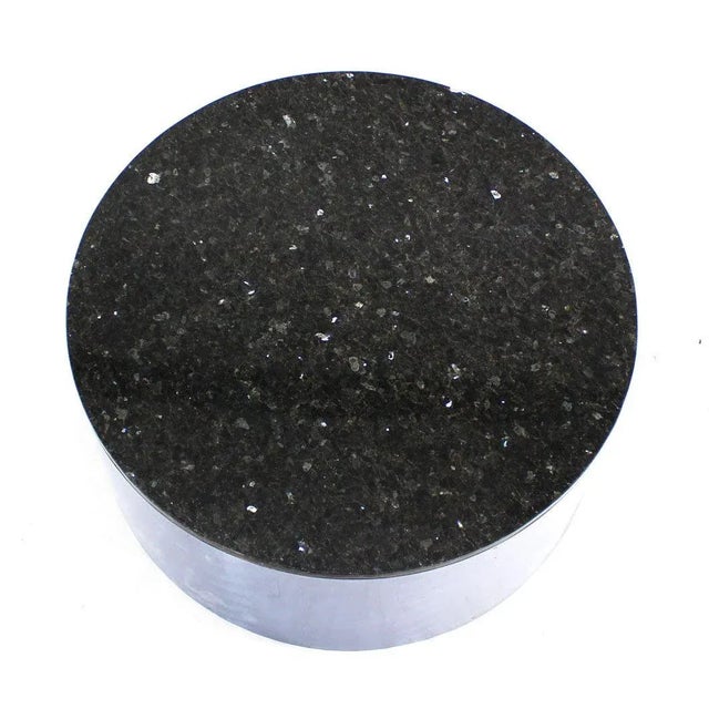 Mid-Century Modern Round Chrome and Granite-Top Coffee Table For Sale - Image 3 of 7