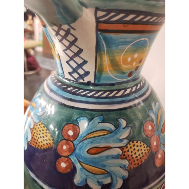 Circa 1970 Italian Deruta Ware Faience Pottery Stamped Pitcher, Made in Italy For Sale In New Orleans - Image 6 of 9