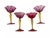 1920s Victor Durand Art Nouveau Hand Blown Ruby Red & Yellow Stems Champagne Glasses-Set of 4 #411 For Sale - Image 10 of 11