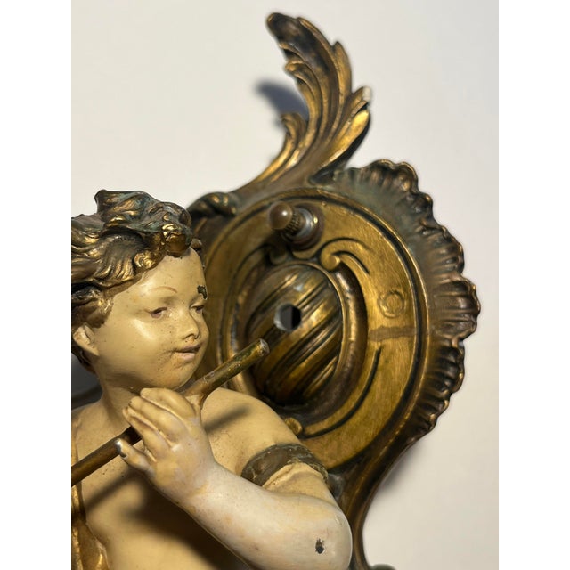19th Century Antique French Rococo Belle Epoque Bronze Wall Sconces -Set of Two For Sale In Los Angeles - Image 6 of 7