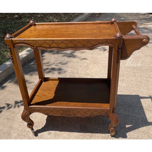 French Country French Country Tea or Bar Cart For Sale - Image 3 of 11