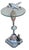 1930s 1930s Light Up Chrome Airplane Streamline Art Deco Drink Side Glass Top Table W/ Art Glass Base For Sale - Image 5 of 9