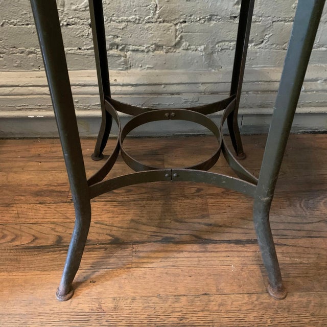 Mid 20th Century Tall Industrial Shop Stool by Toledo Metal Furniture Co. For Sale - Image 10 of 10