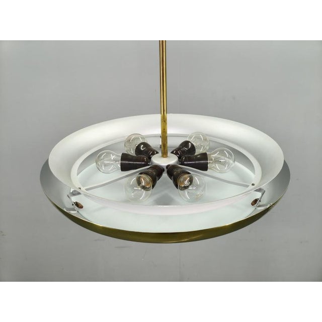 White Art Deco UFO Pendant by Josef Hurka, Former Czechoslovakia, 1930s For Sale - Image 8 of 14