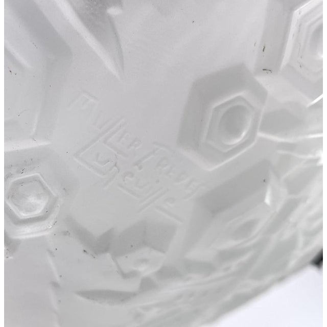 Art Deco Wrought Iron Ceiling Lamp by Muller Freres, Luneville, 1930s For Sale - Image 9 of 14