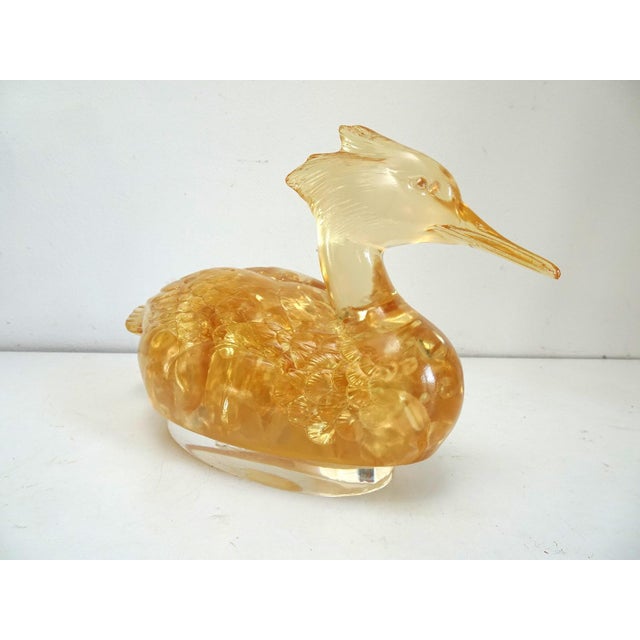 Fractal Resin Duck Bird Sculpture in the style of Godebsky, 1970s For Sale - Image 9 of 13