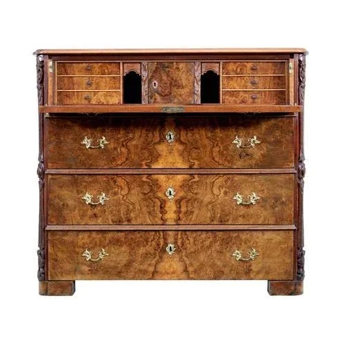 19th Century Burr Walnut Chest of Drawers For Sale - Image 10 of 11
