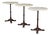 Tables with White Marble Tops, Set of 3 For Sale