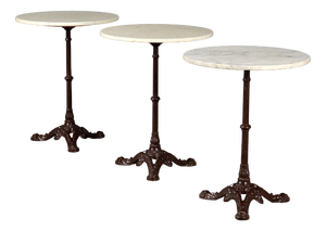 Tables with White Marble Tops, Set of 3