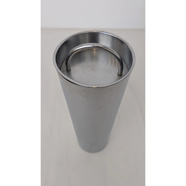 Mid-Century Italian Brushed Steel Cocktail Strainer For Sale - Image 9 of 9