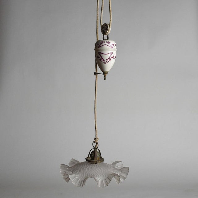 Art Nouveau Ceramic Up-and-Down Pendant For Sale - Image 11 of 18