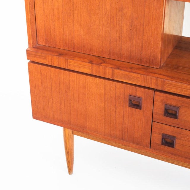 Tall Vintage Scandinavian Sideboard in Teak, France, 1960s For Sale - Image 12 of 14