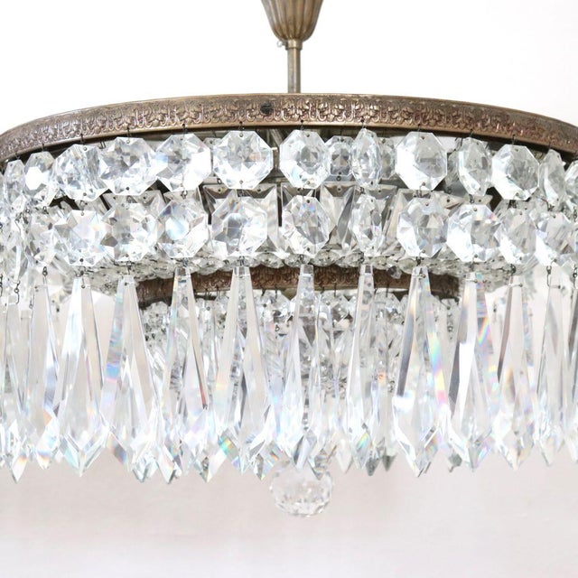 Chandeliers with Large Crystal Drops, Set of 3 For Sale - Image 6 of 18