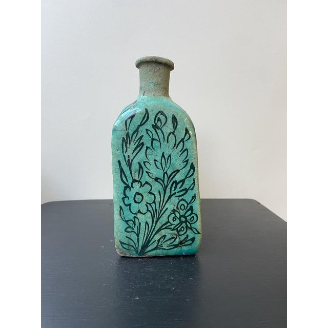 Turquoise Triangular Vases, Set of 2 For Sale - Image 3 of 11