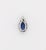 2020s Classic Sapphire Pendant With Earth Mined Diamonds: Solid 14k Gold, Oval 7x5mm For Sale - Image 5 of 5