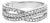 10K White Gold 3/4 Cttw Princess Natural Diamond Split Shank and Weave Band Ring (H-I Color, SI1-SI2 Clarity) - Ring Size 6 For Sale