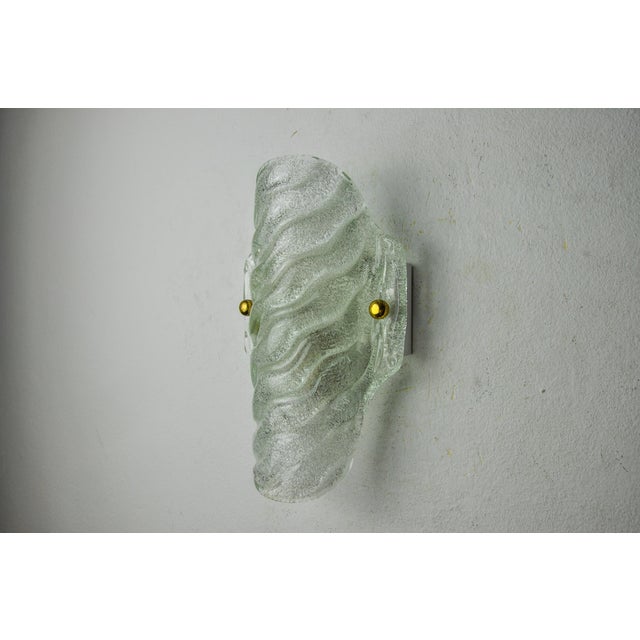 Frosted Wall Lamp in Murano Glass, Italy, 1970s For Sale - Image 4 of 7