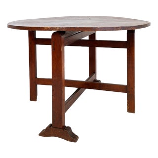 Foldable Winemaker's Table in Oak For Sale