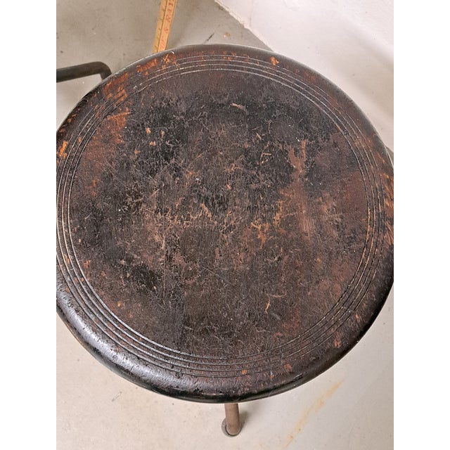 Antique Industrial Vitek Adjustable Height Stools Set of Three For Sale - Image 18 of 18