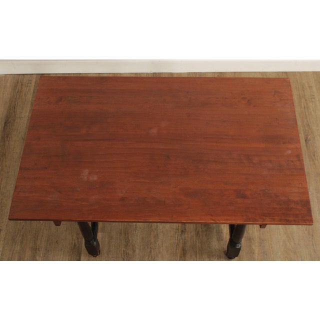 Farmhouse Style Cherry Top Painted Base Dining or Breakfast Table For Sale - Image 15 of 18