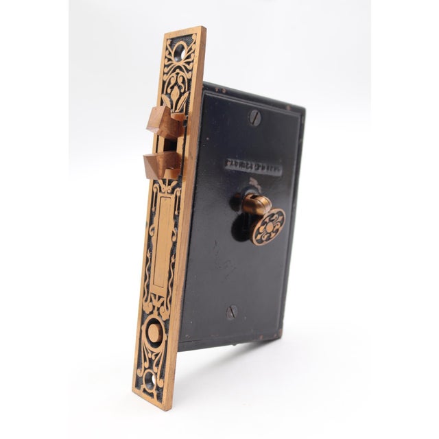 Antique Aesthetic style pocket door mortise locks with a polished finish. The original key is included. Made by Russell &...