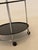 Simple and elegant trolley, produced by Norda, late 1980s. Made with a wooden frame and two forest green plastic shelves;...