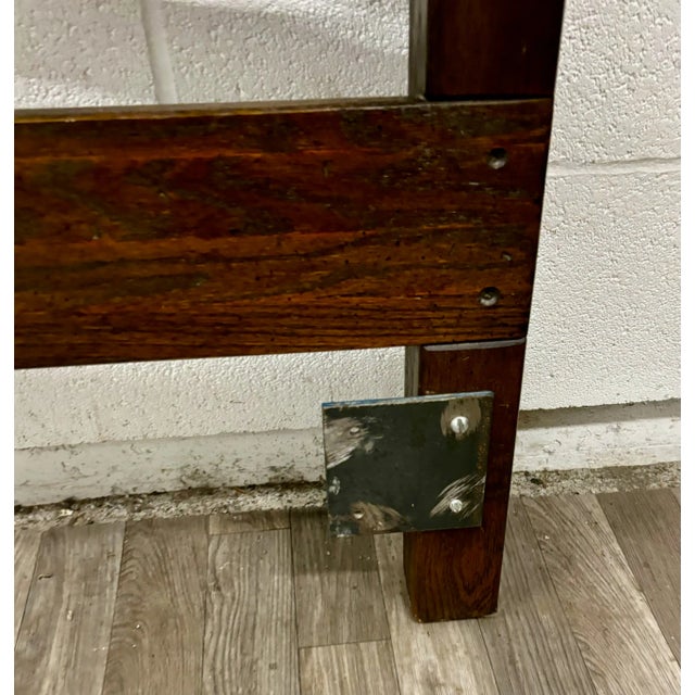 Vintage King Size Country French Louis XV Style or Shape Ladderback Headboard For Sale - Image 10 of 10