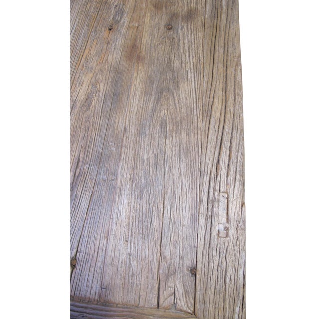 Late 19th Century Vintage 86" Long Elm Bench For Sale - Image 5 of 13
