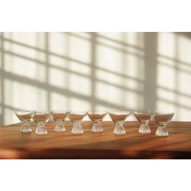 Vintage Cocktail Glasses in the style of Paden City, Set of 8 For Sale - Image 5 of 5