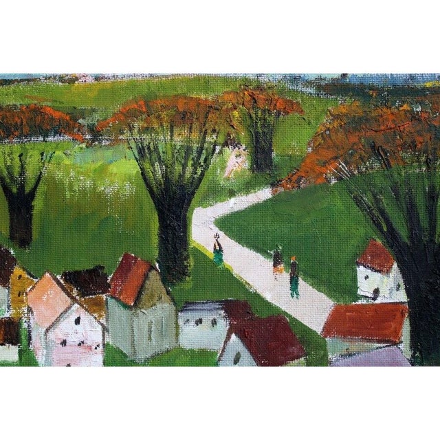 Contemporary Laimdots Murnieks, City, 1990s, Oil on Cardboard For Sale - Image 3 of 8