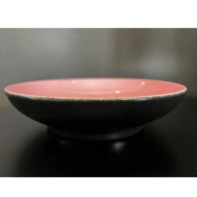1940s Mid-Century, Roselane Pink and Aqua Marine Line Dish For Sale - Image 5 of 9