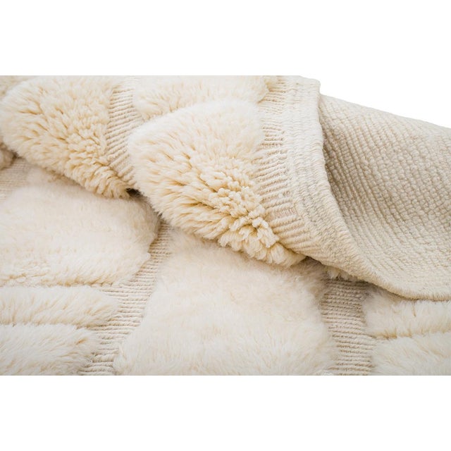 Textile Hand-Knotted Wool Rug by Azele Studio For Sale - Image 7 of 12