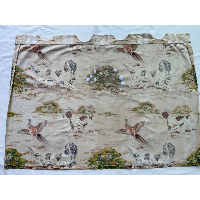 Textile Vintage Bird Dog Hunting Fabric Panel - For Sale - Image 7 of 11