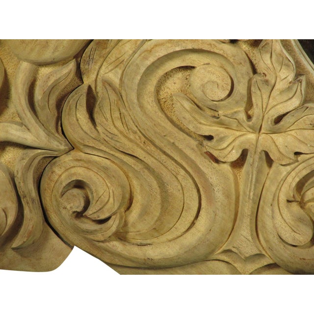 Wood Hand Carved Southeast Asian Mirror For Sale - Image 7 of 10