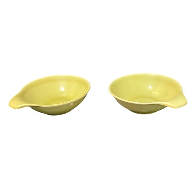 Vintage Pair of American Mid-Century Modern Russel Wright Steubenville Retro Serving Bowls For Sale - Image 6 of 6
