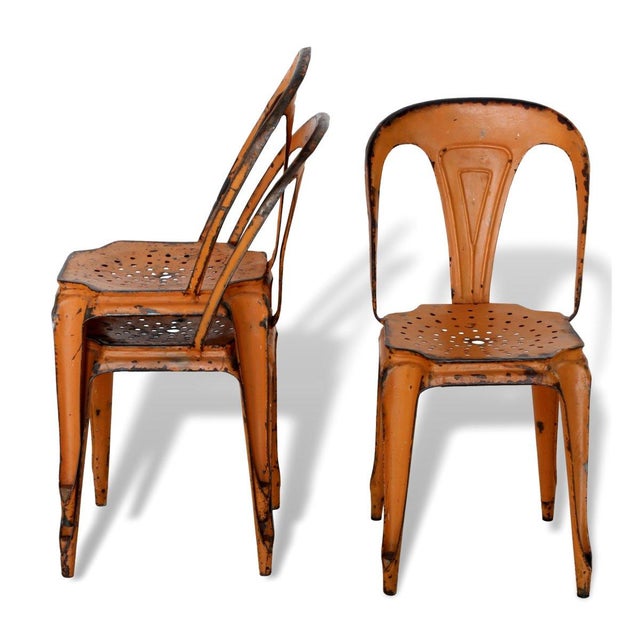 1940s Vintage Iron Chairs, 1940s, Set of 3 For Sale - Image 5 of 5