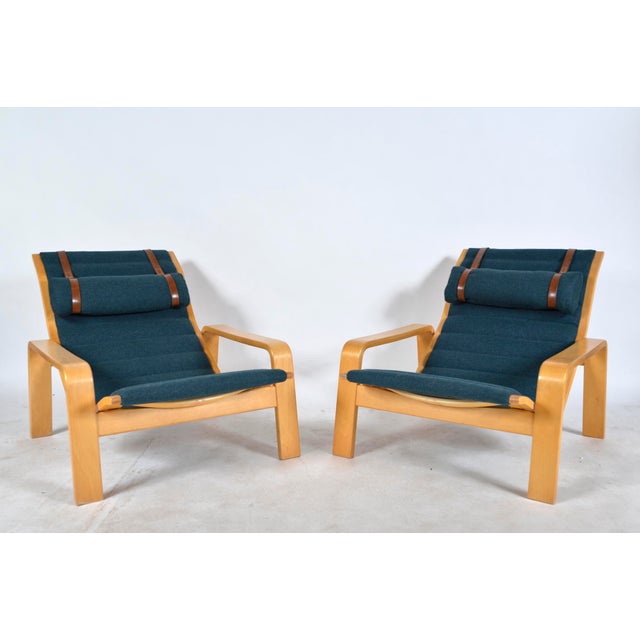 Mid-Century Modern Pulkka Lounge Chairs by Ilmari Lappalainen for Asko, Finland, 1960s, Set of 2 For Sale - Image 6 of 18