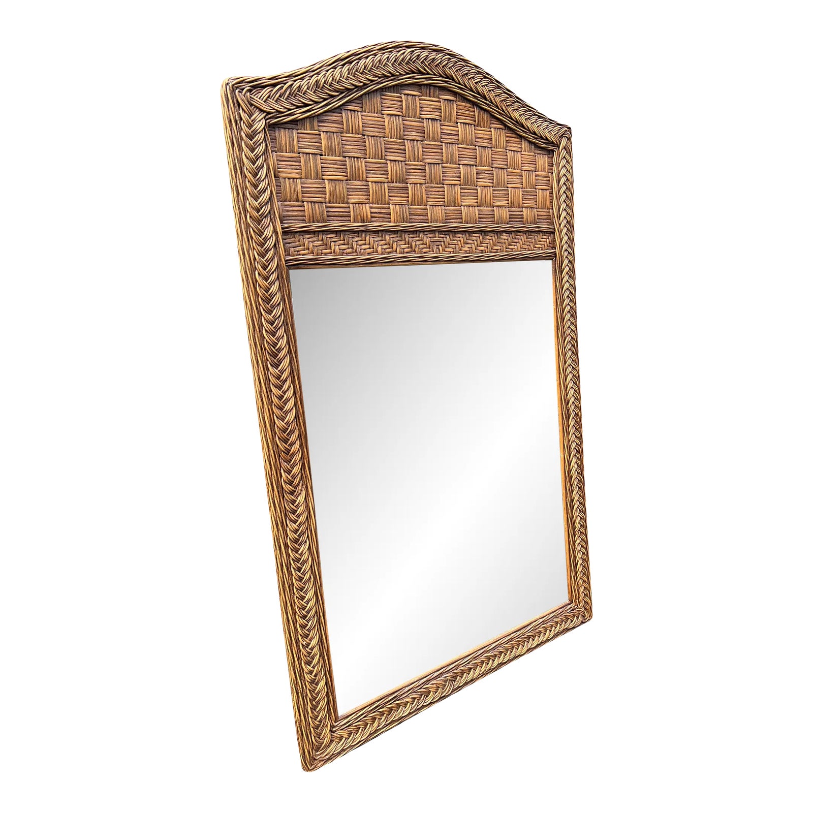 Natural Rattan Wicker Wall Hanging Mirror in Boho Chic Coastal Style ...