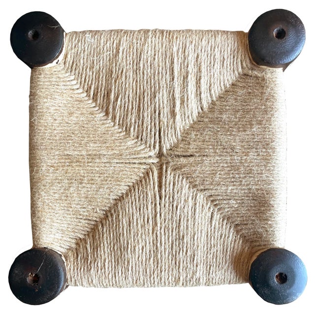 Contemporary 1990s Vintage Mother of Pearl Inlaid Stool For Sale - Image 3 of 8