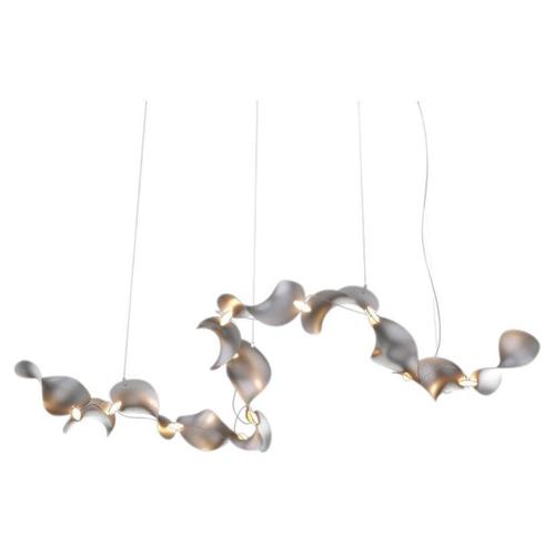 Dune 12 Curve Chandelier in Aluminum with Silver Anodized Finish by Moss Objects For Sale - Image 16 of 16