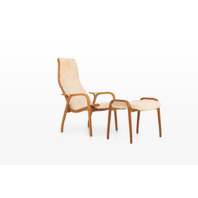 1950s Set of Lamino Lounge Chair and Ottoman by Yngve Ekström for Swedese, 1950s For Sale - Image 5 of 15