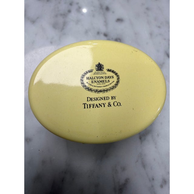 Tiffany and Co. Vintage Tiffany & Co. For Halcyon Days "True Love Never Changes" Enamel Box For Sale - Image 4 of 5