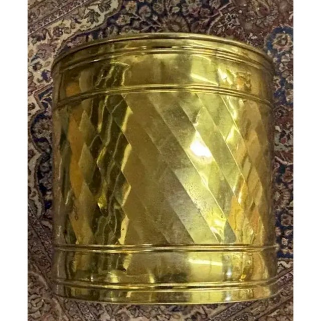 Mid 20th Century Mid Century Brass Planter, Decor, Signed For Sale - Image 5 of 6