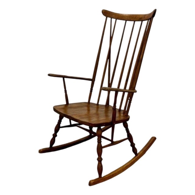 Antique Windsor Rocking Chair, 1890 For Sale