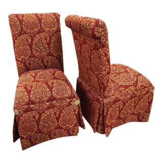 Rolling Parsons Dining Chairs by Lane Venture - Set of 2 For Sale