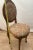 Brown Vintage Accent Chair, Carved Back, Solid Walnut, Flower Embroidery Seat and Back For Sale - Image 8 of 11