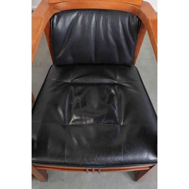 Art Deco Decoforma Series Dining Armchairs in Black Leather from Schuitema, Set of 4 For Sale - Image 9 of 18