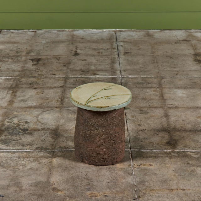 Ceramic Stan Bitters Ceramic Mushroom Stool/Side Table With Adolf Odorfer Glaze For Sale - Image 7 of 10