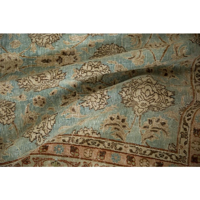 Rustic Vintage Distressed Meshed Carpet - 9'9" X 12'11" For Sale - Image 3 of 12